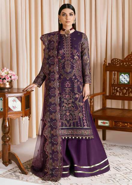 Iznik Embroidered Chiffon Suits Unstitched 3 Piece IZ23-C2 CC-12 Coretta - Luxury Collection