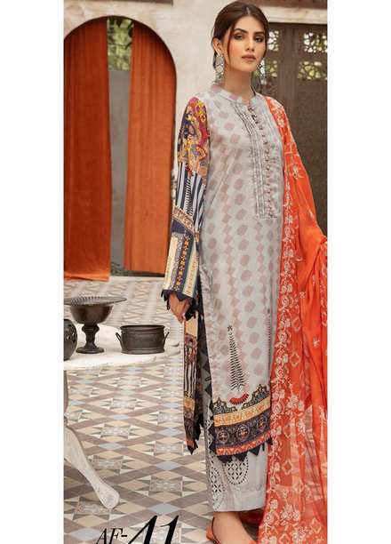 Aafreen by Riaz Arts Embroidered Viscose Suits Unstitched 3 Piece RA21V AF-41 - Winter Collection