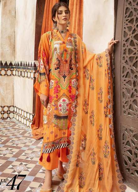 Aafreen by Riaz Arts Embroidered Viscose Suits Unstitched 3 Piece RA21V AF-47 - Winter Collection