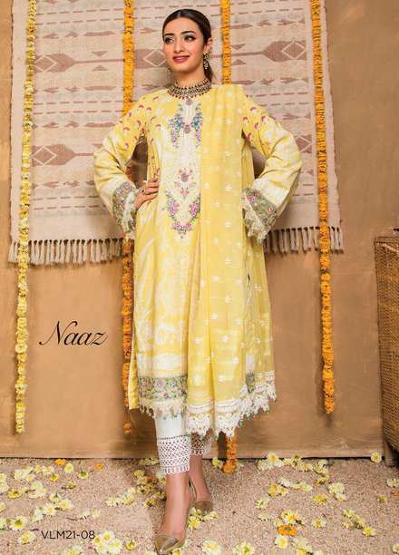 Afreen Viva by Anaya Embroidered Lawn Suits Unstitched 3 Piece AKC21A 08 Naaz - Luxury Collection