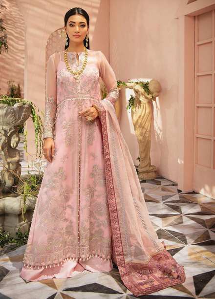 AIK Atelier Embroidered Organza Suits Unstitched 3 Piece AIK22MT Look 06 - Luxury Collection