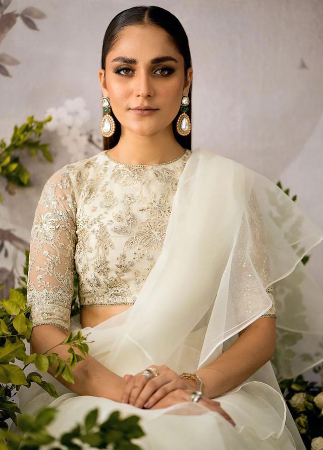 AIK Atelier Embroidered   Unstitched Saree AIK23TS Look-07 - Luxury Collection