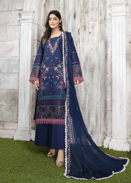 Serika Ready to Wear Embroidered Lawn 3 Piece Suit SRK22DF Dhanak