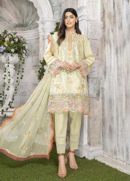 Serika Ready to Wear Embroidered Lawn 3 Piece Suit SRK22DF Charbagh