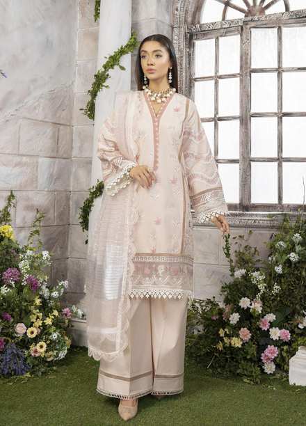 Serika Ready to Wear Embroidered Lawn 3 Piece Suit SRK22DF Pasbaan