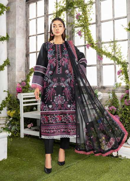 Serika Ready to Wear Embroidered Lawn 3 Piece Suit SRK22DF Rozhin