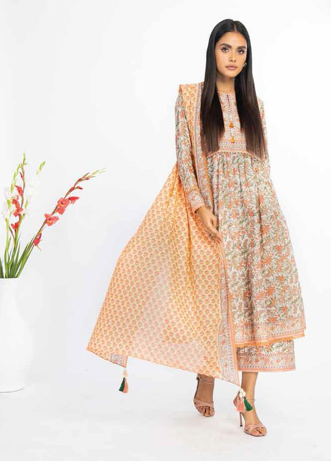 Al Karam Embroidered Slub Suits Unstitched 3 Piece AK21FW FC-W-11D-21-3-Blue - Winter Collection main image 1
