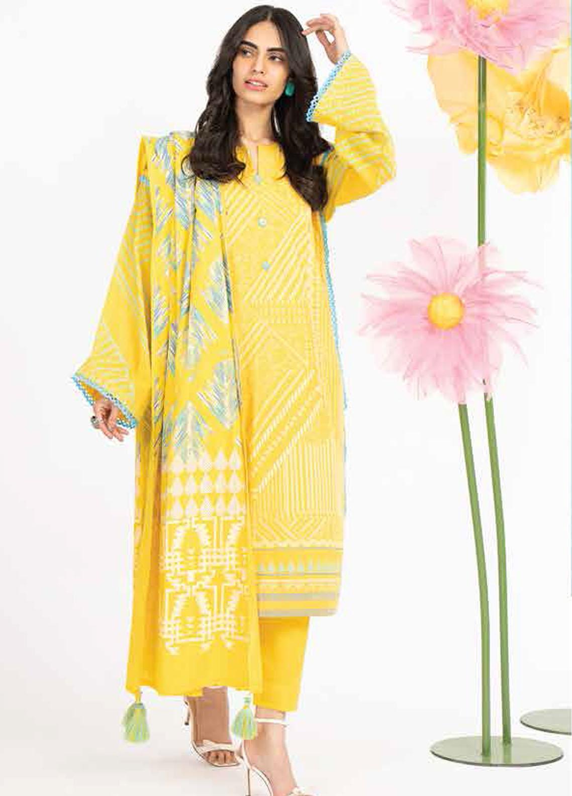 Al Karam Embroidered Cotton Satin Suits Unstitched 3 Piece AK21F-2 FC-17F-21-2-Maroon - Summer Collection main image 1