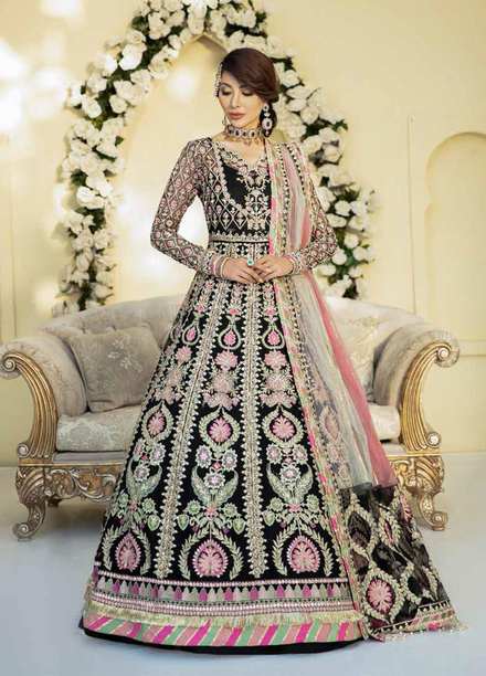 Alif By AJR Couture Embroidered Net Suits Unstitched 3 Piece AJR21WD 03 Callista - Wedding Collection