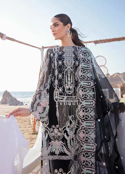 Amiraa by Reign Embroidered Net Suits Unstitched 3 Piece RGN21AM RN-10 IDEH-B - Luxury Collection