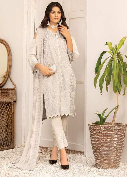 Andaz By Aalaya Embroidered Lawn Suits Unstitched 3 Piece ALY22A D1 - Summer Collection