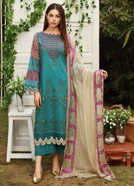 Aniq by Charizma Embroidered Lawn Suits Unstitched 3 Piece CRZ21A 01 - Summer Collection