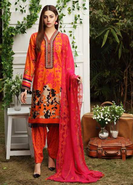 Aniq by Charizma Embroidered Lawn Suits Unstitched 3 Piece CRZ21A 06 - Summer Collection