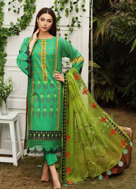 Aniq by Charizma Embroidered Lawn Suits Unstitched 3 Piece CRZ21A 08 - Summer Collection