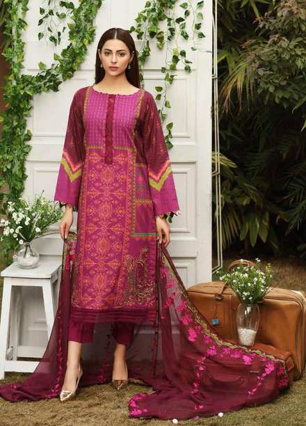 Aniq by Charizma Embroidered Lawn Suits Unstitched 3 Piece CRZ21A 09 - Summer Collection