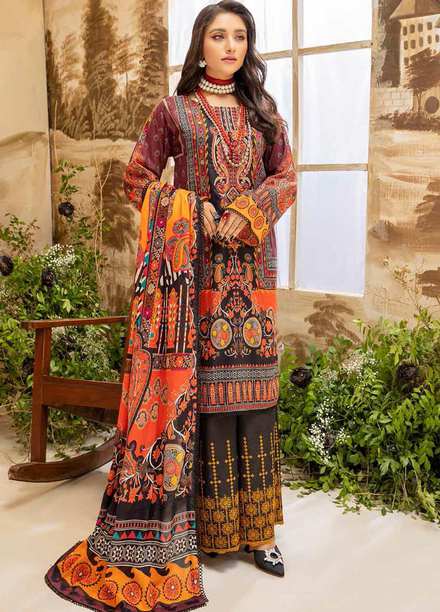 Arwa by Adan's Libas Embroidered Lawn Suits Unstitched 3 Piece AL21AR-3 D-02 - Summer Collection