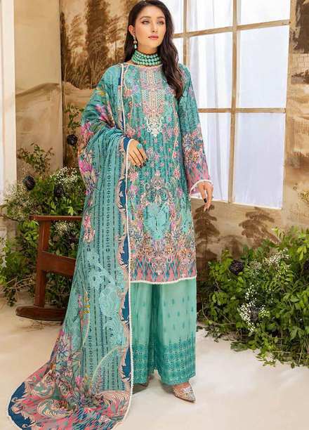 Arwa by Adan's Libas Embroidered Lawn Suits Unstitched 3 Piece AL21AR-3 D-07 - Summer Collection