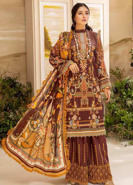 Arwa by Adan's Libas Embroidered Lawn Suits Unstitched 3 Piece AL21AR-3 D-08 - Summer Collection