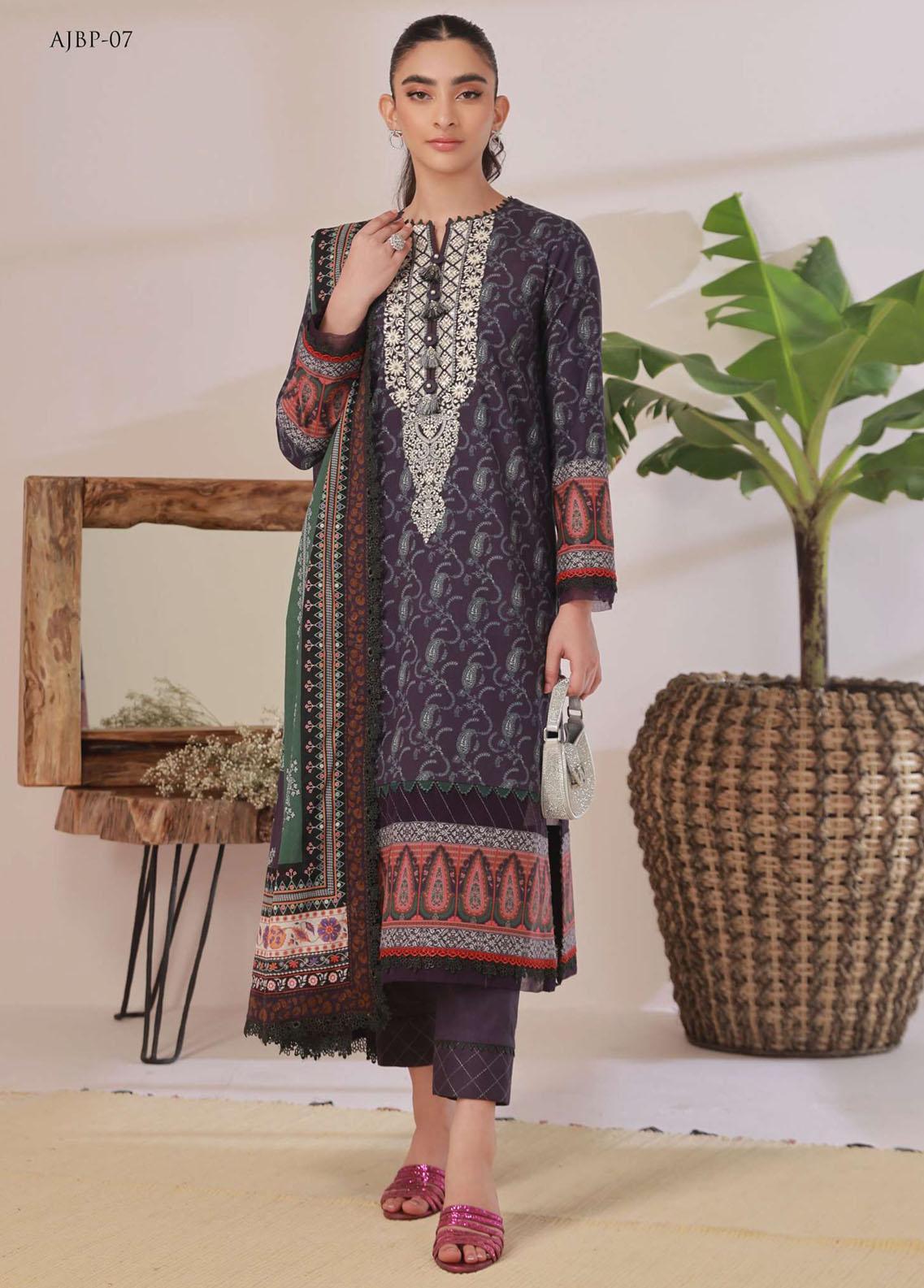 Asim Jofa Embroidered Organza Suits Unstitched 3 Piece AJ21J AJFC-40 - Festive Collection main image 0