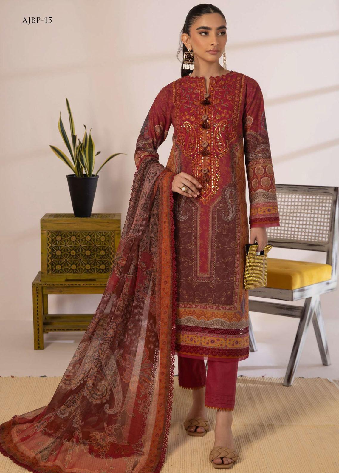 Asim Jofa Embroidered Organza Suits Unstitched 3 Piece AJ21J AJFC-38 - Festive Collection main image 0