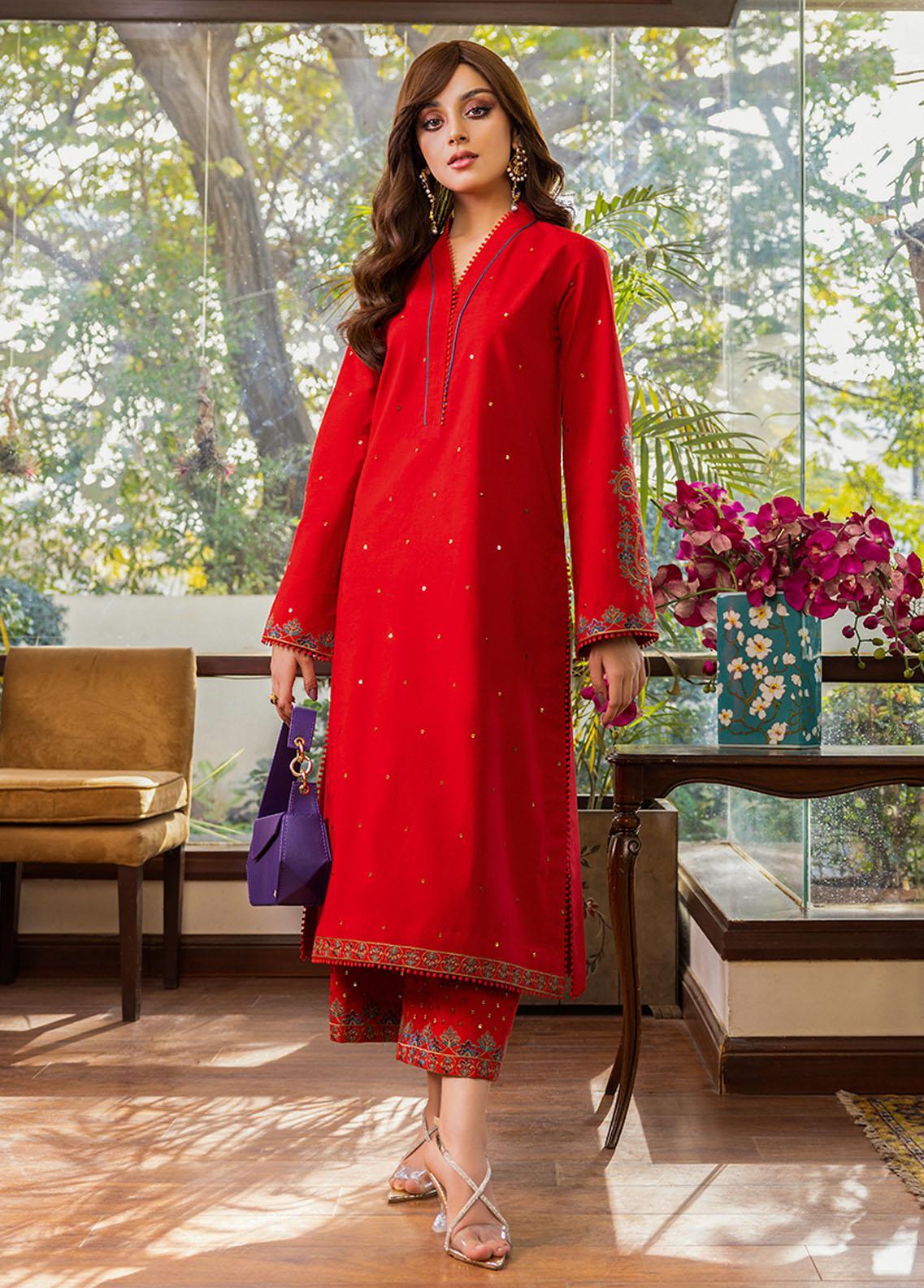 Essential By Asim Jofa Embroidered Cambric Suits Unstitched 2 Piece ...