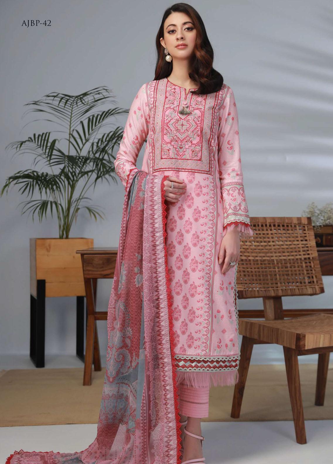 Asim Jofa Embroidered Lawn Suits Unstitched 3 Piece AJCK-08 - Eid Collection