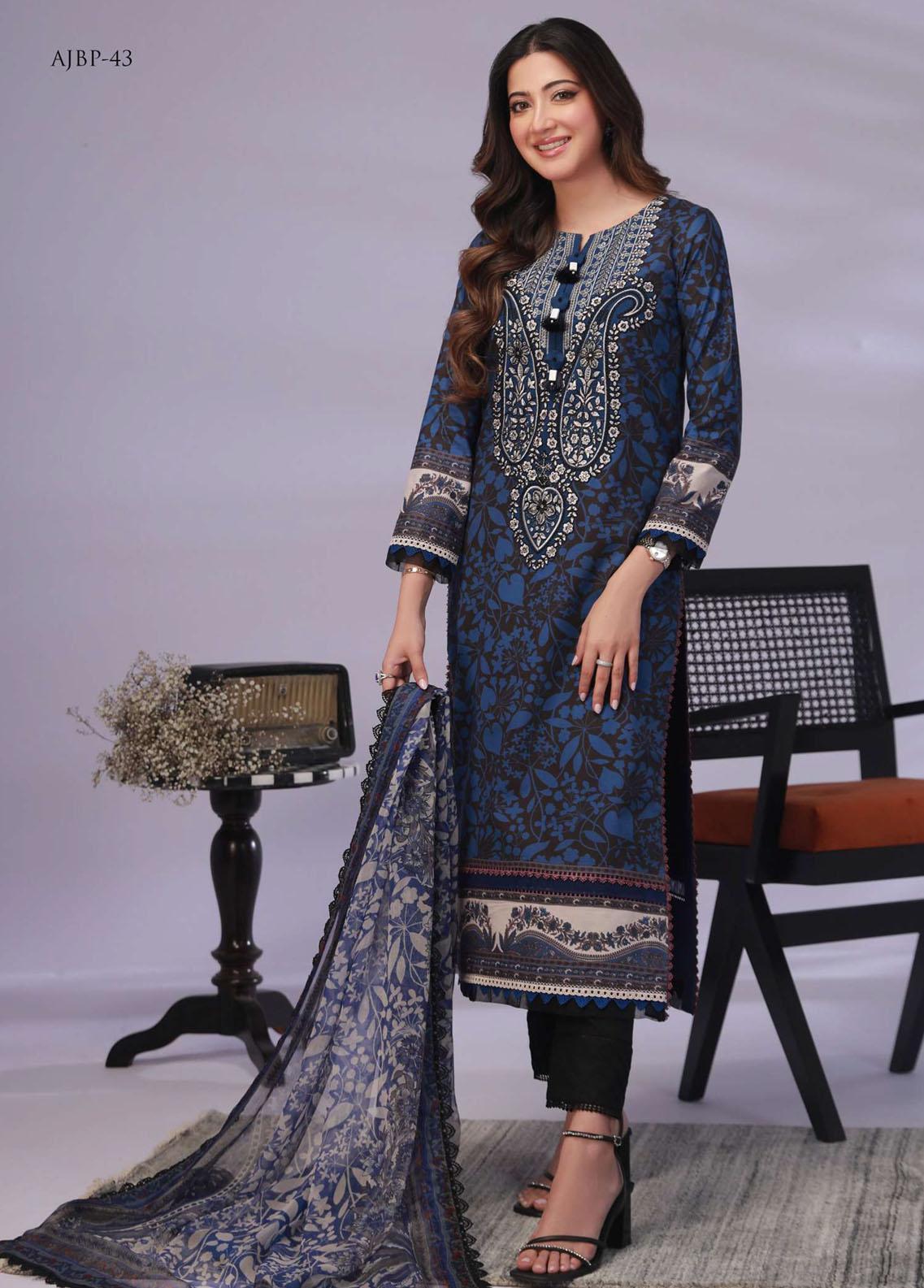 Asim Jofa Embroidered Lawn Suits Unstitched 3 Piece AJCK-08 - Eid Collection main image 0