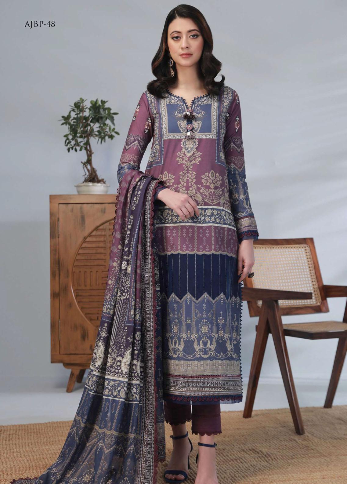 Asim Jofa Pret Printed Lawn Suit 3 Piece AJ24P AJUB-17 main image 1
