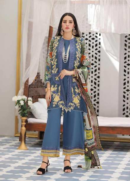 Bagh by Norans Embroidered Lawn Suits Unstitched 3 Piece NRS22UNS NPEC-PR 01 - Summer Spring Collection