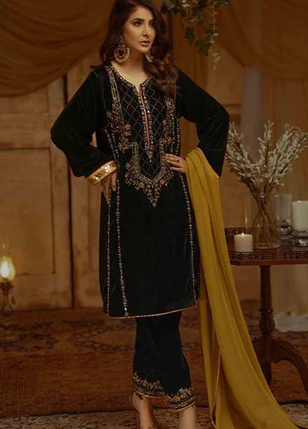 Zaaviay Pret Luxury Velvet 3 Piece ZV21BM ZVB-006 Heba