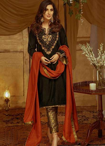 Zaaviay Pret Luxury Velvet 3 Piece ZV21BM ZVB-008 Aryn