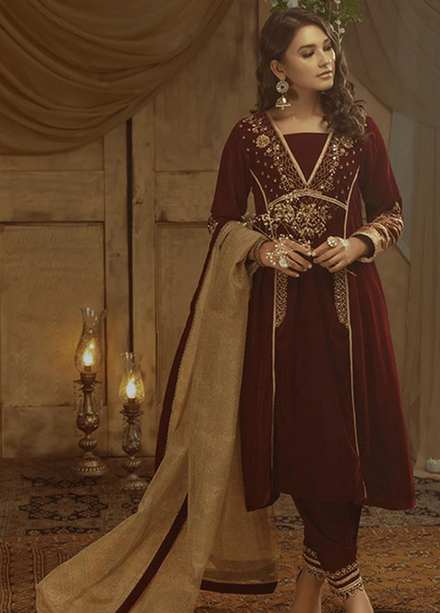 Zaaviay Pret Luxury Velvet 3 Piece ZV21BM ZVB-010 Doha