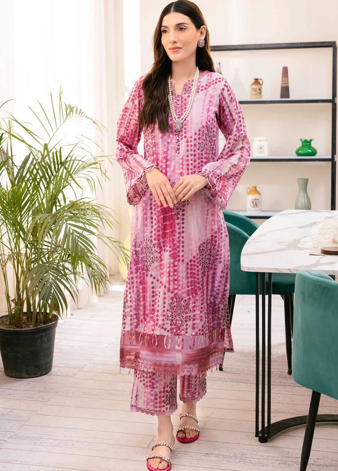 Maya Swiss by Nureh Embroidered Swiss Lawn Suits Unstitched 3 Piece NU24MS NS-122 - Summer Collection