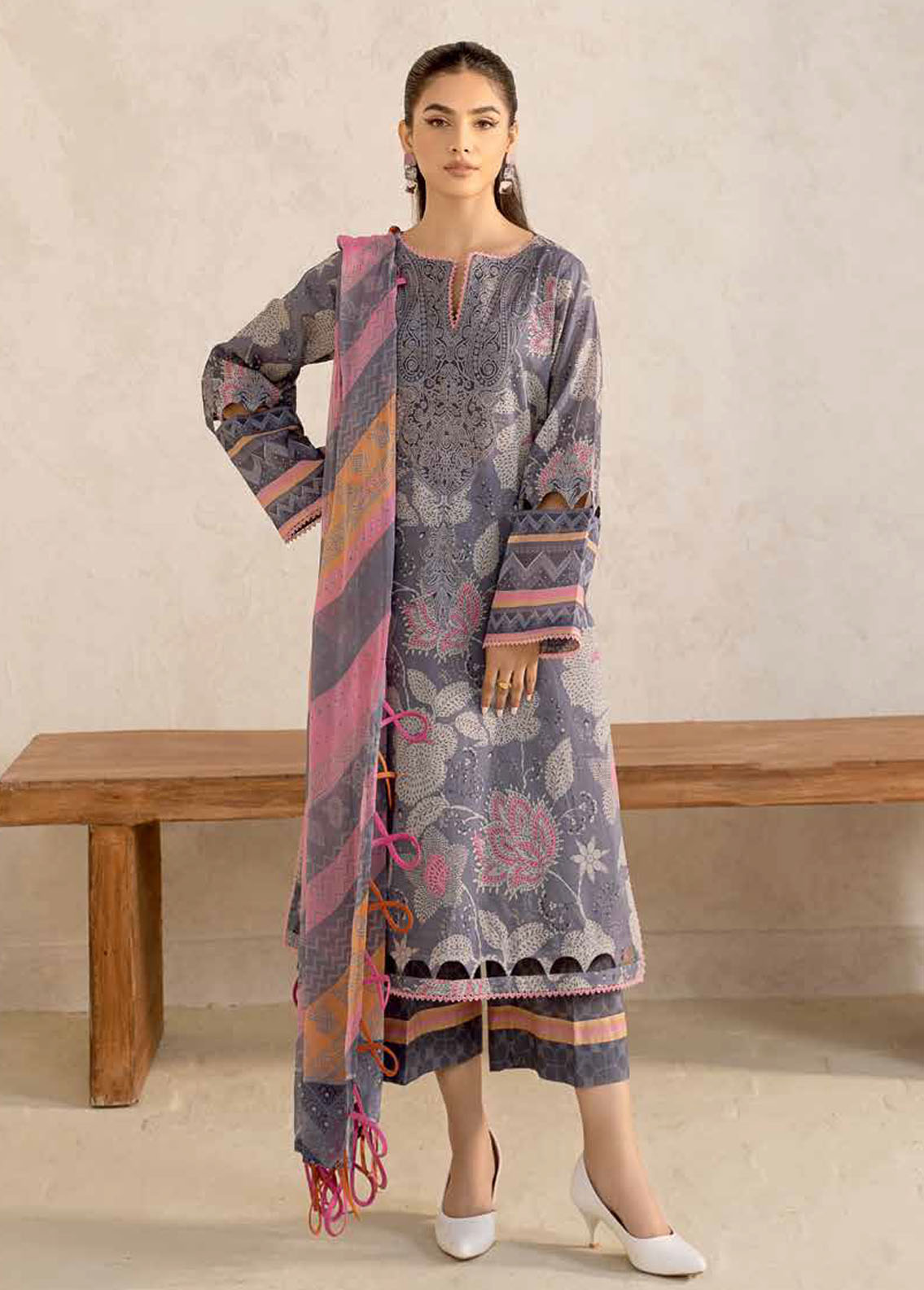 Signature by Charizma Unstitched Printed Lawn 3 Piece Suit CHR26USL CS6-05 - Summer Collection main image 1
