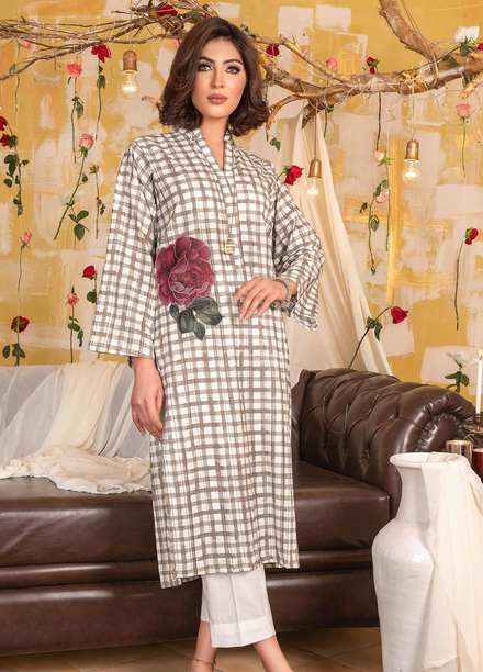 Celebration By House of Vasli Embroidered Cotton Suits Unstitched 3 Piece HOV23C LA23002 CHAECK MATE - Summer Collection