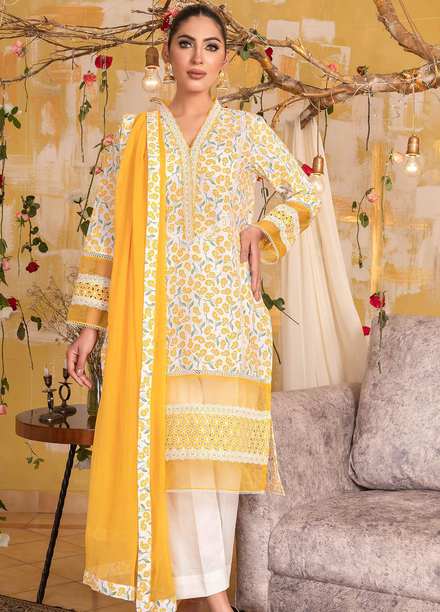 Celebration By House of Vasli Embroidered Lawn Suits Unstitched 3 Piece HOV23C LA23007 DAISY - Summer Collection