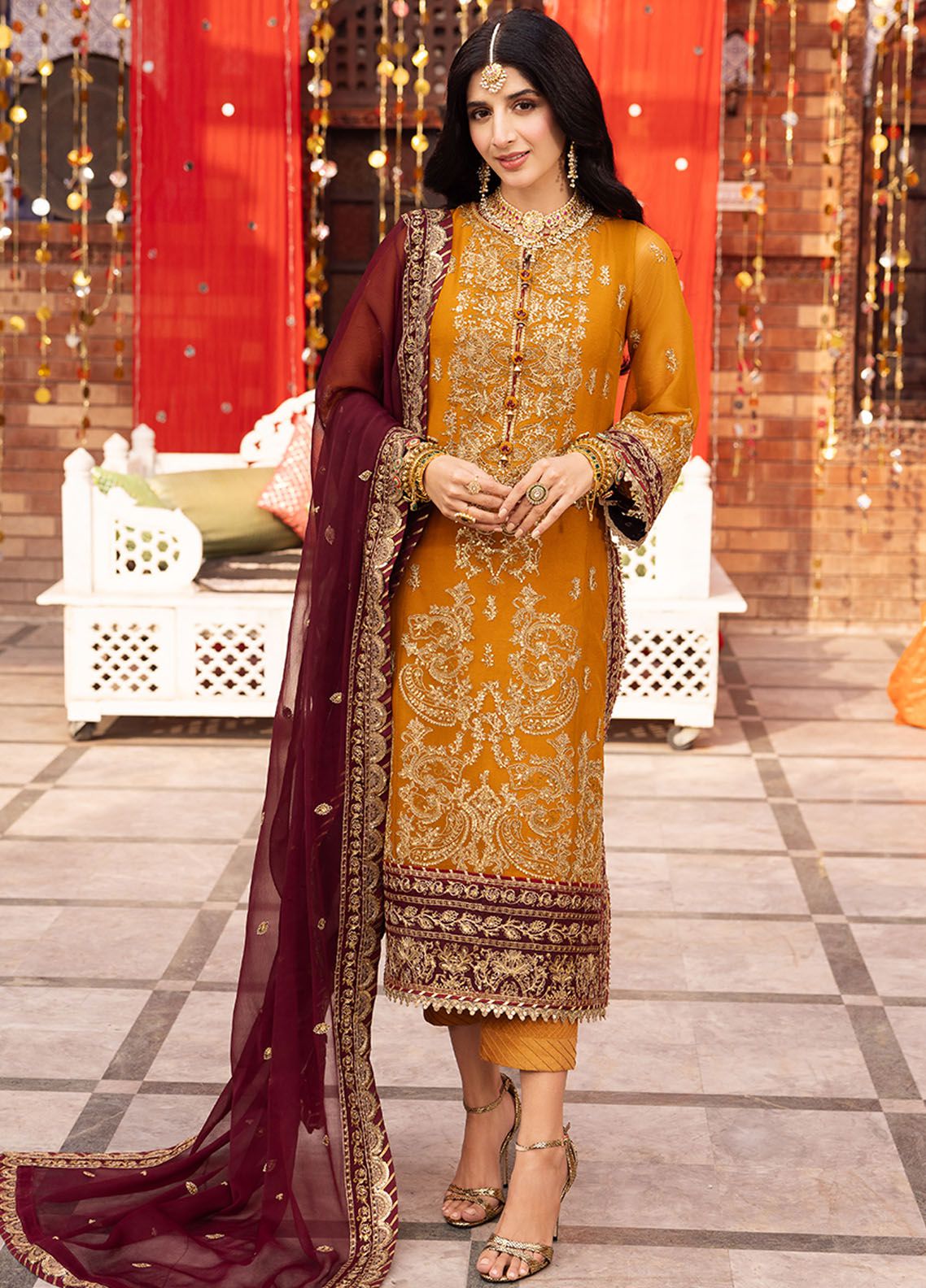 Chamak Damak by Asim Jofa Embroidered Chiffon Suits Unstitched 3 Piece ...