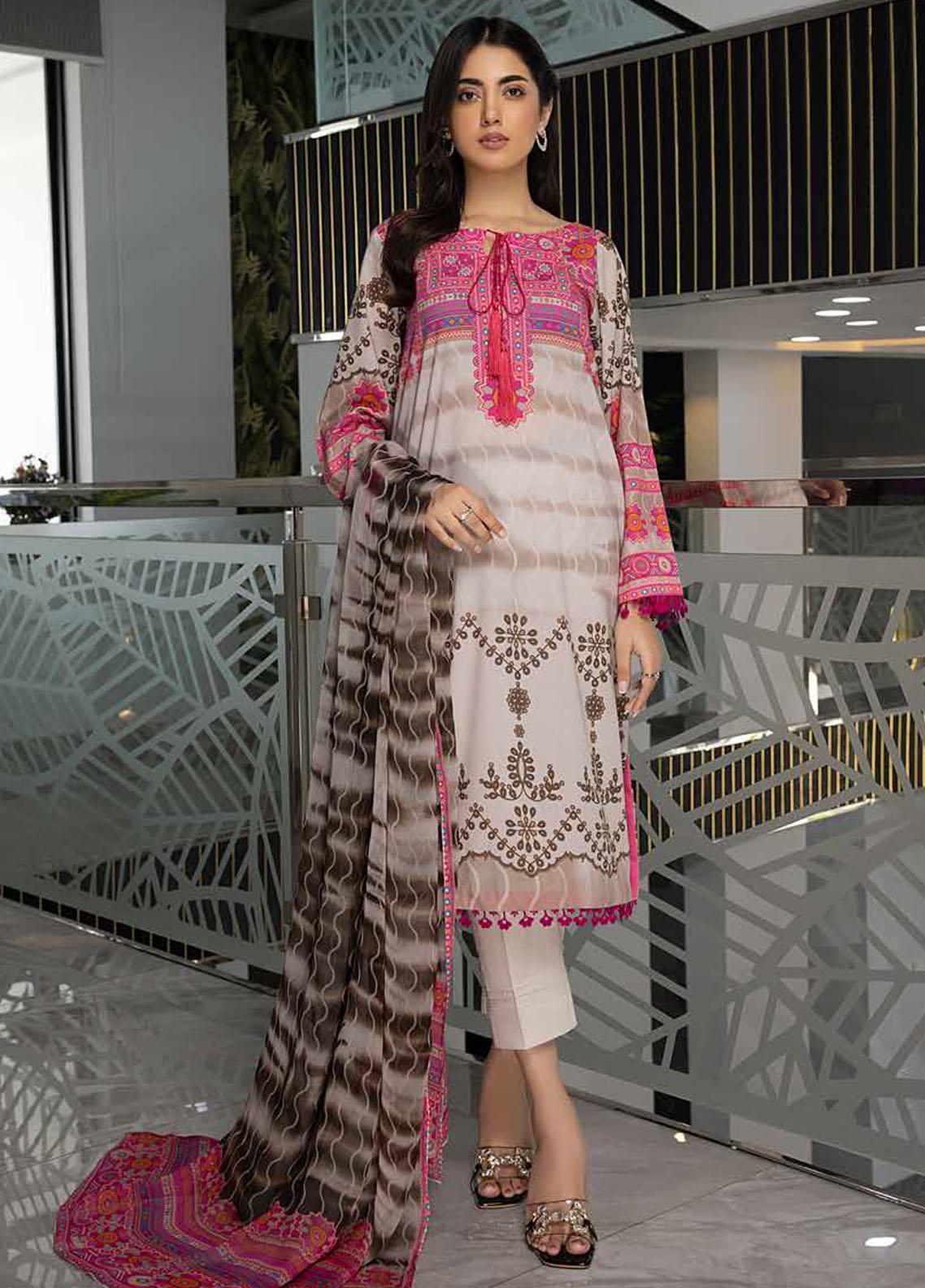 Charizma Embroidered Lawn Suits Unstitched 3 Piece CRZ21F ED-02 - Festive Collection main image 1