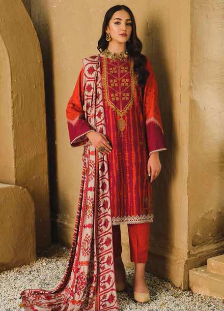 Charizma Printed Khaddar Suits Unstitched 3 Piece CRZ21CS CPW-27 - Winter Collection