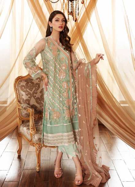 Chimmer By Charizma Embroidered Net Suits Unstitched 3 Piece CRZ21-C4 26 - Luxury Collection