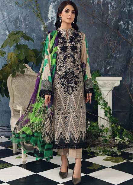 Charizma Embroidered Lawn Suits Unstitched 3 Piece CRZ21C-1 CEL-01 - Summer Collection