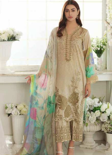 Charizma Embroidered Lawn Suits Unstitched 3 Piece CRZ21C-1 CEL-03 - Summer Collection