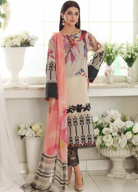 Charizma Embroidered Lawn Suits Unstitched 3 Piece CRZ21C-1 CEL-05 - Summer Collection