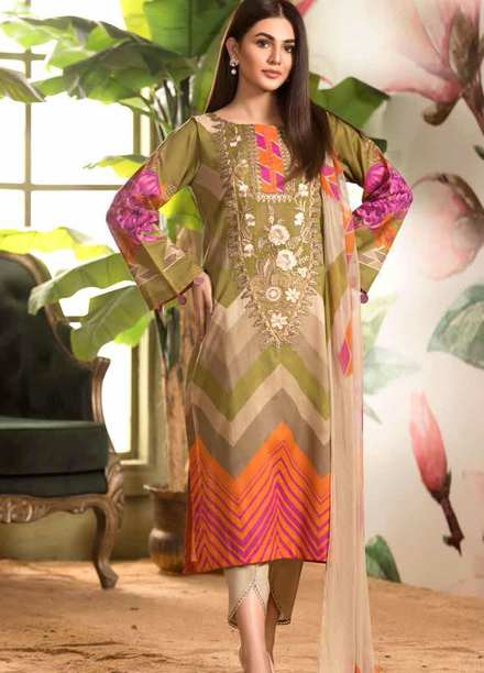 Charizma Embroidered Lawn Suits Unstitched 3 Piece CRZ21C-1 CEL-06 - Summer Collection