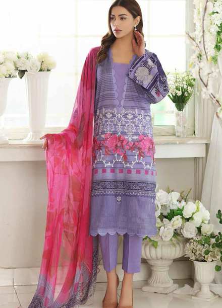 Charizma Embroidered Lawn Suits Unstitched 3 Piece CRZ21C-1 CEL-10 - Summer Collection