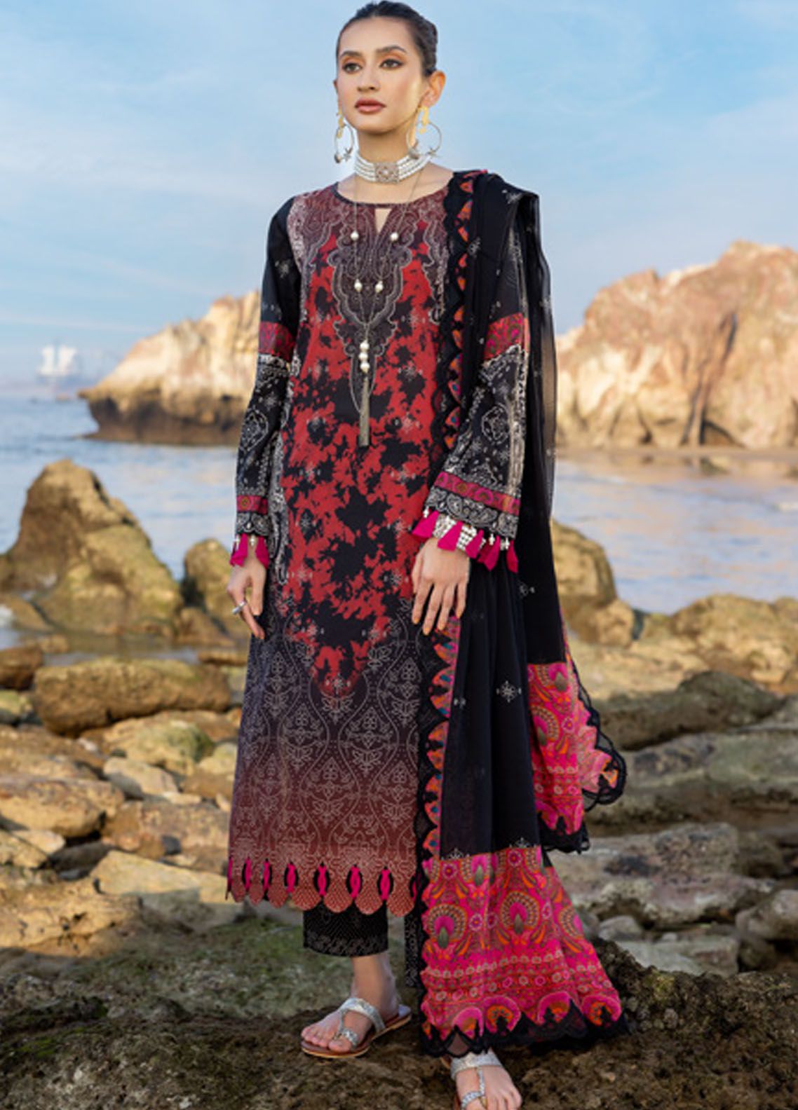 Charizma Embroidered Velvet Suits Unstitched 3 Piece CRZ24SV3 CVT4-16 - Winter Collection
