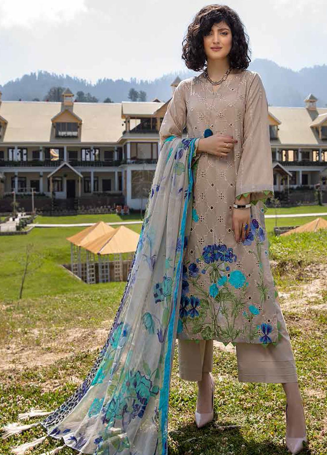 Charizma Embroidered Lawn Suits Unstitched 3 Piece CRZ21LS