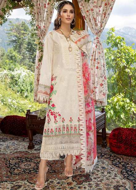 Charizma Embroidered Lawn Suits Unstitched 3 Piece CRZ21SM ED-14 - Festive Collection