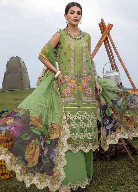 Charizma Embroidered Lawn Suits Unstitched 3 Piece CRZ21SM ED-16 - Festive Collection