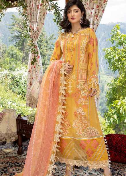 Charizma Embroidered Lawn Suits Unstitched 3 Piece CRZ21SM ED-18 - Festive Collection